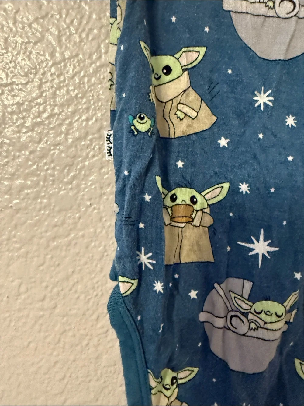 Star Wars Baby Yoda Blue Hooded One-Piece Bodysuit